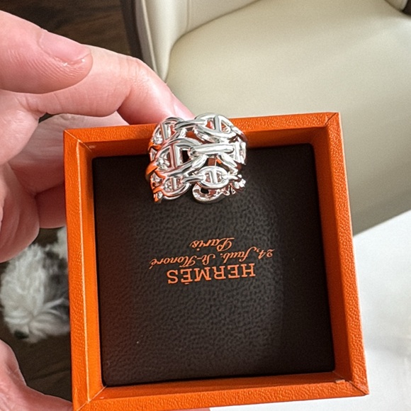 Brand new Hermes Chaine d'ancre Enchainee ring, large model - Picture 2 of 2